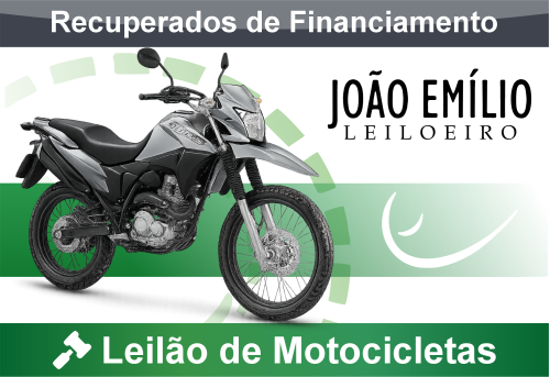 <center><big><b>LEILÃO de MOTOCICLETAS</b></center> <center></big>Recuperados de Financiamento<br>Bradesco </center>
